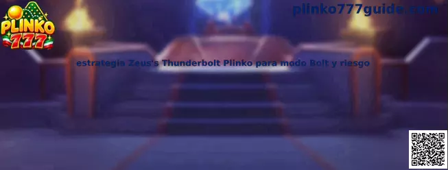 Imagen ilustrativa de la estrategia de Zeus's Thunderbolt Plinko, el modo Bolt y los niveles de riesgo
